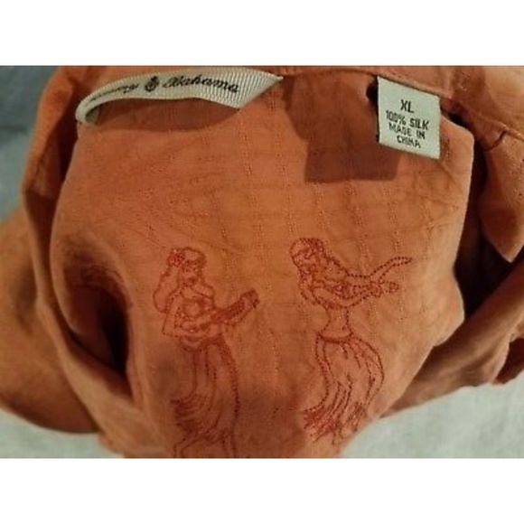 Tommy Bahama Silk Hawaiian Floral Shirt Size XL - Picture 6 of 6